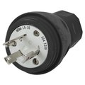 Hubbell Wiring Device-Kellems Watertight Devices, Twist-Lock® Plug, 30A, 125V, 2 Pole, 3 Wire, Thermoplastic elastomer, NEMA L5-30P, Black HBL28W47BK